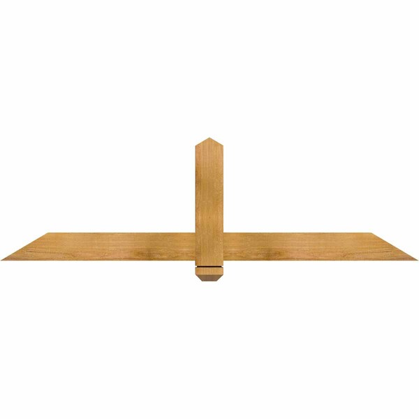 Ekena Millwork Eugene Rough Sawn Timber Gable Bracket, Western Red Cedar, 60"W x 17"H x 2"D x 4"F, 7/12 Pitch GBW060X17X0204EUG00RWR - main